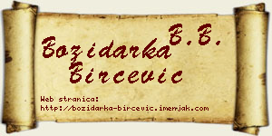 Božidarka Birčević vizit kartica